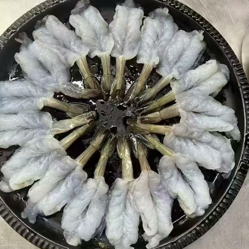 胶塘虾开背虾，肉质结实，清甜好吃。