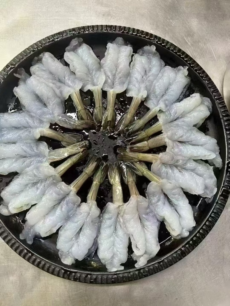 胶塘虾开背虾，肉质结实，清甜好吃。