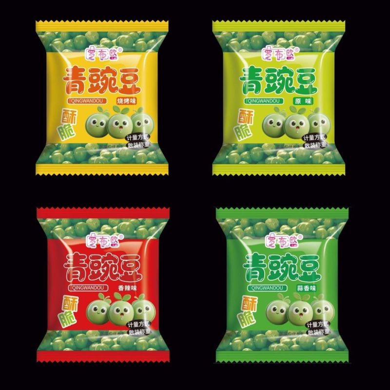 100包新鲜青豆青豌豆蒜香香辣原味酥脆休闲茶点小吃坚果炒