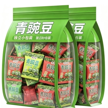 100包新鲜青豆青豌豆蒜香香辣原味酥脆休闲茶点小吃坚果炒