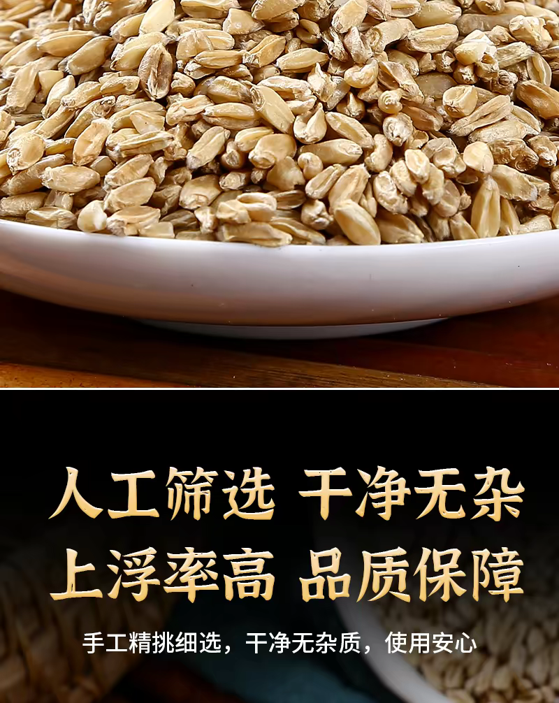 包邮）中药材纯正宗浮小麦另售淮小麦500g