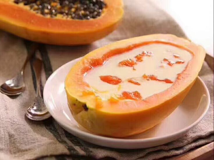 家庭自制木瓜奶成品图