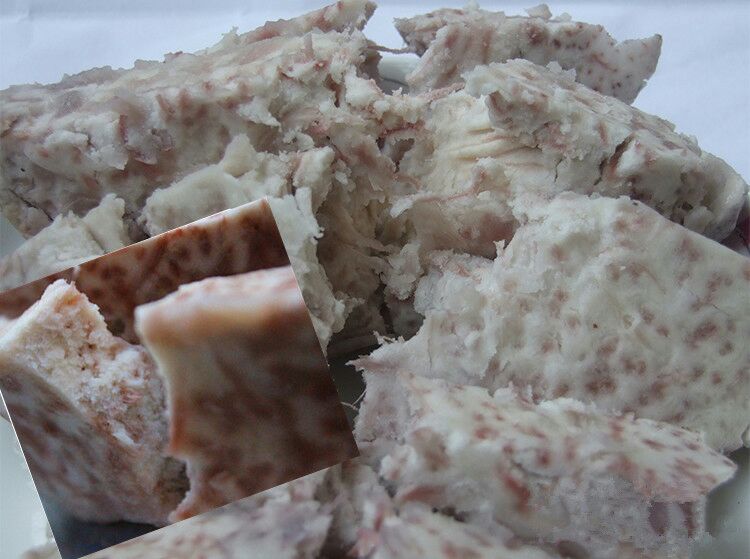 新鲜荔浦芋头特写,展示其细腻质地和自然色泽 荔浦芋头特写图