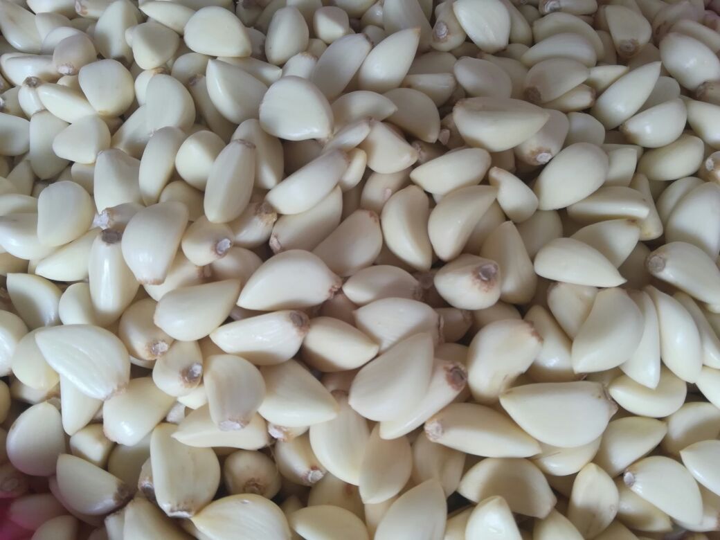 低温慢炸蒜米的过程