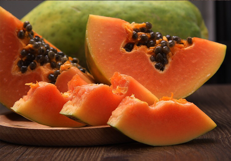 木瓜与柠檬组合食材图