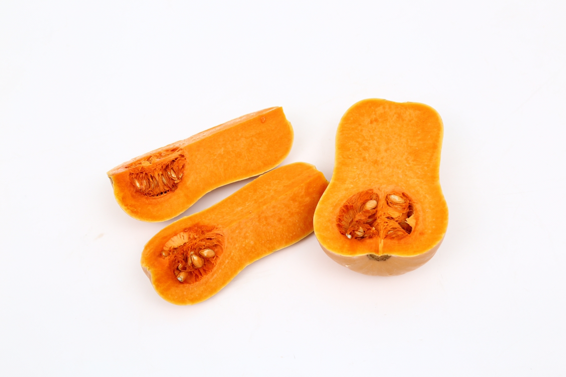 奶油南瓜切开特写