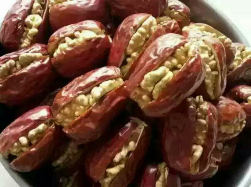 红枣片夹核桃仁成品图