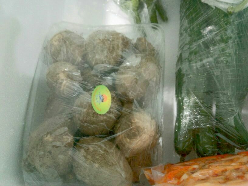蒸好的芋泥分装冷藏保存