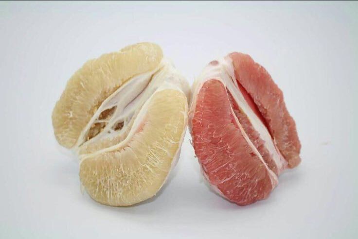 琯溪蜜柚成熟果与未成熟果对比图