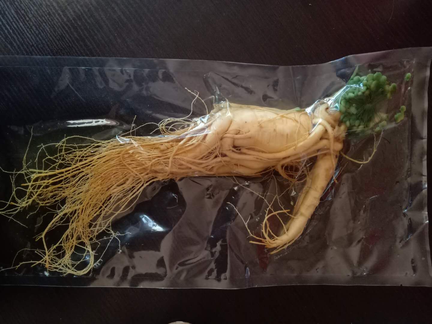 保鲜参包装内部特写