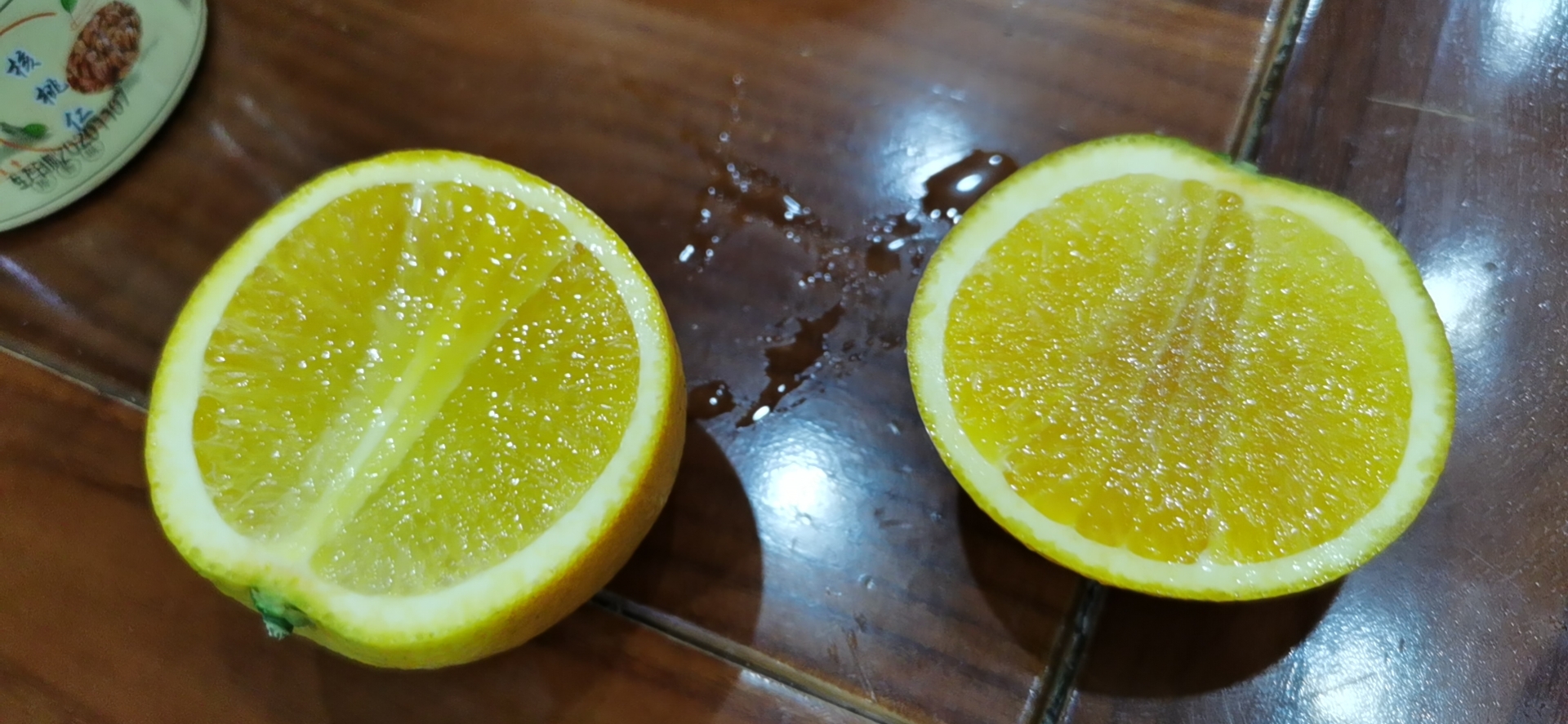 冰糖橙切开剖面图