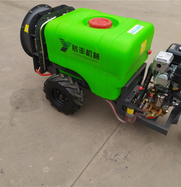 大棚小型打药机新款60厘米宽汽油自走式风送打药机