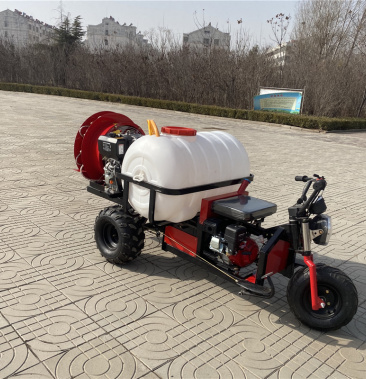 三轮车自走式打药机 柴油园林果园风送打药机