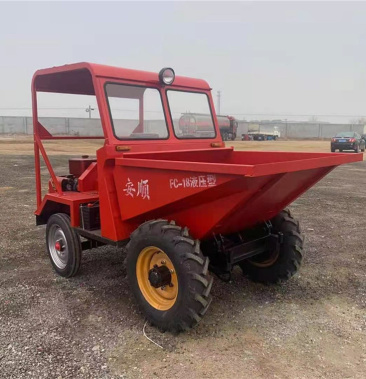 推荐工地四轮蹦蹦车设备 建筑工地柴油前卸式前翻斗车 蹦蹦