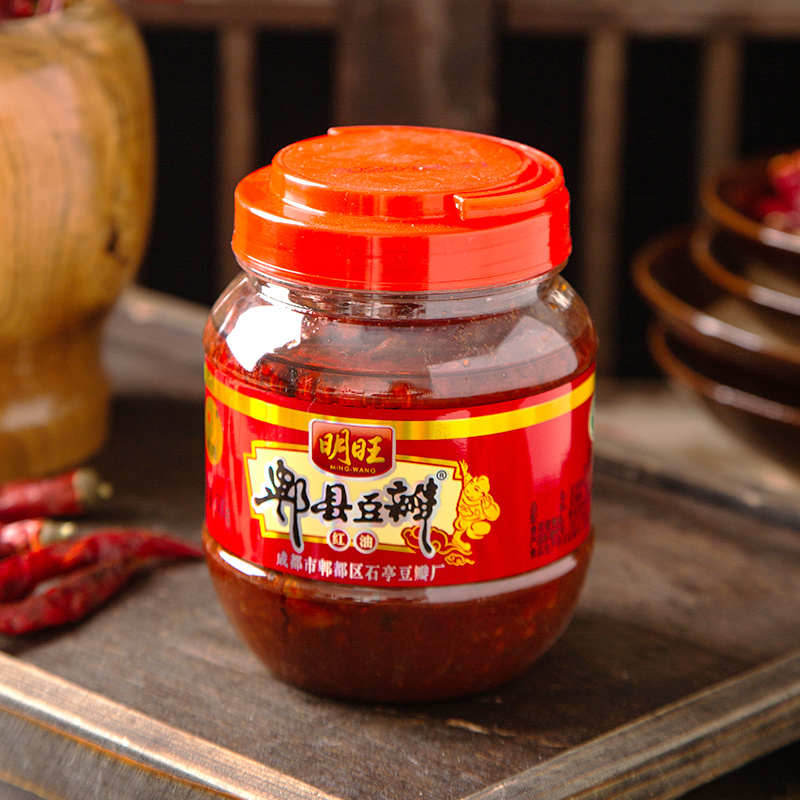 明旺郫县红油豆瓣酱500g正宗四川川味用特产手工农家桶装