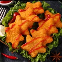 弘佳润星星鸡块休闲小吃烧烤油炸商用食材