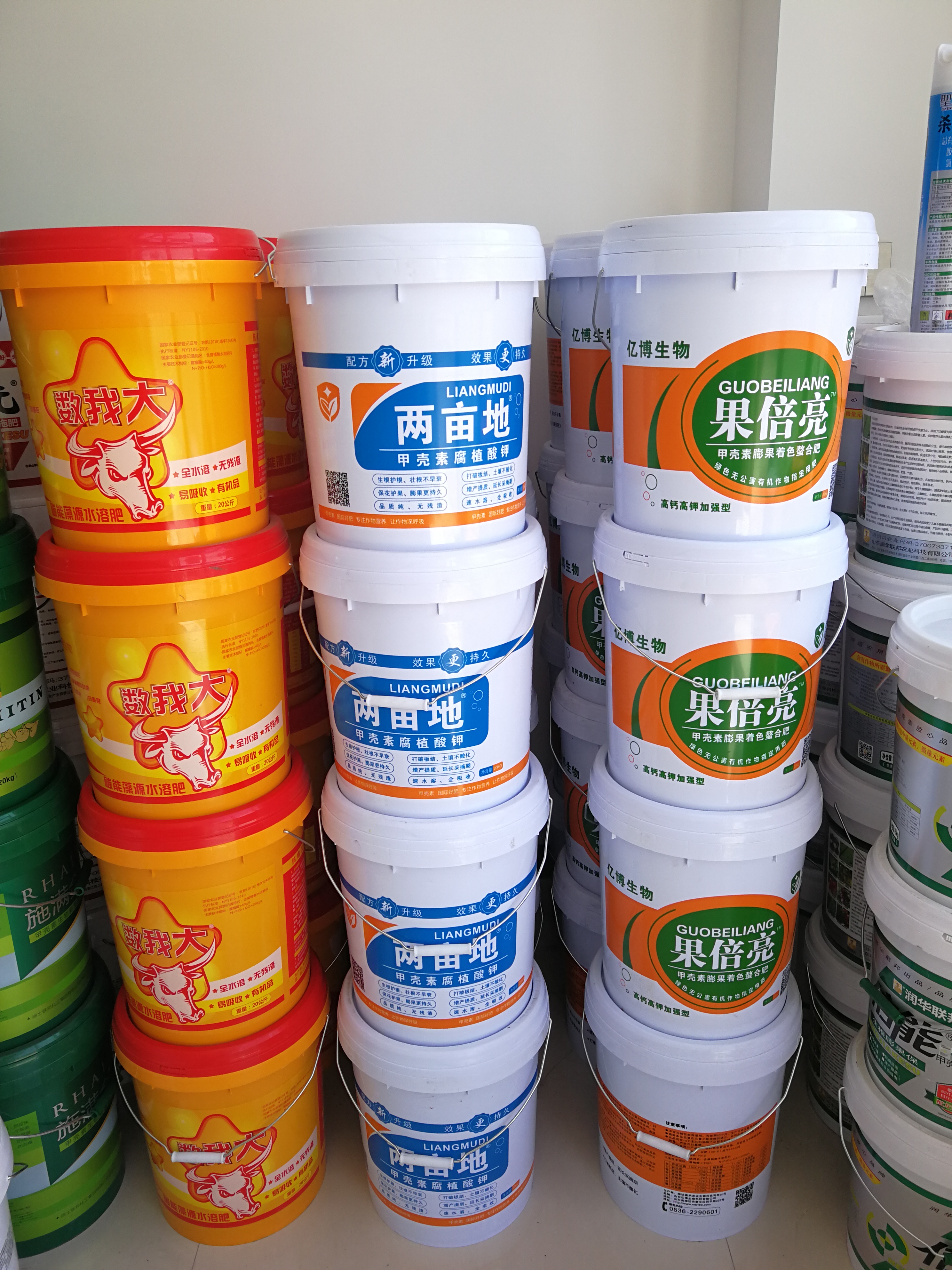 一位中年农民站在乡镇农资门店货架前,仔细查看几款不同品牌的油菜专用肥外包装,手中拿着记事本记录价格和成分信息,店主在一旁介绍产品特点,货架上整齐摆放着各类化肥,显著位置贴有‘油菜专用肥推荐产品’标签 农民在农资店选购肥料