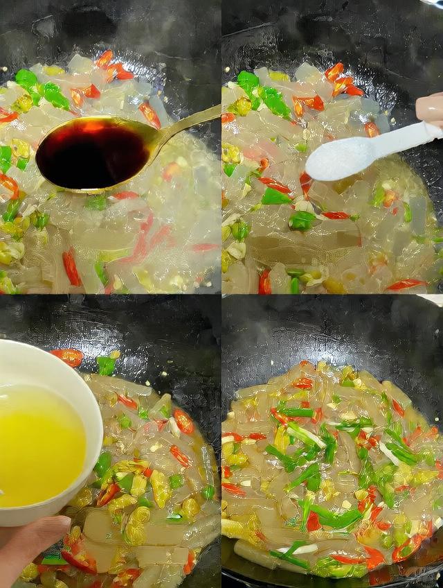 泡椒炒红薯粉烹饪过程图