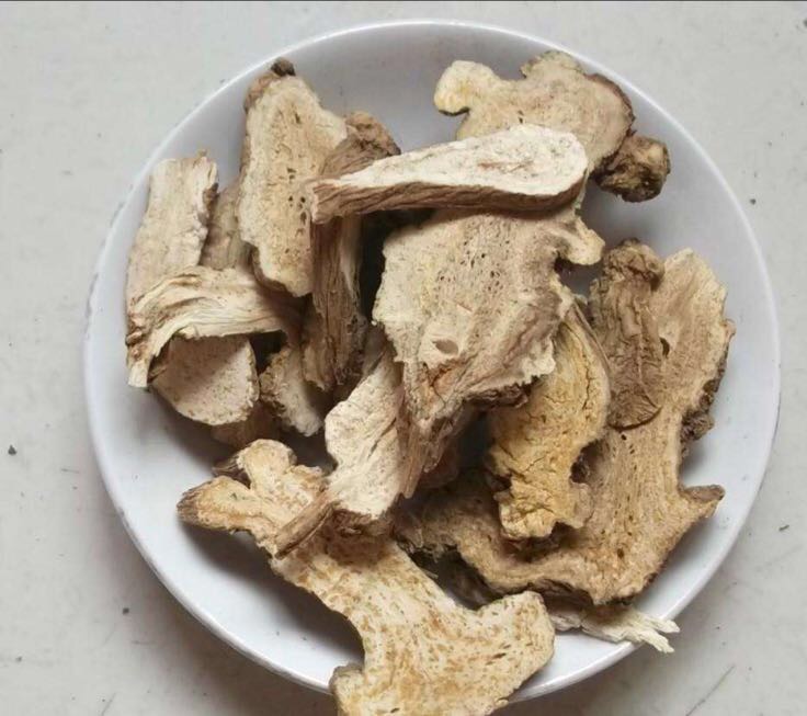白术片中药材特写