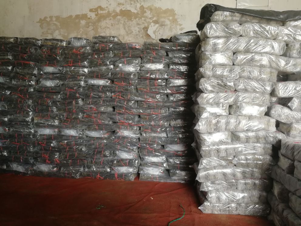 一位中年女性在城市夜市摊位前售卖海带产品,摊位上有‘即食海带丝’‘有机海带’等立牌,顾客正在挑选,背景有LED灯带照明,桌上摆放电子秤和微信收款码 摆摊现场销售场景
