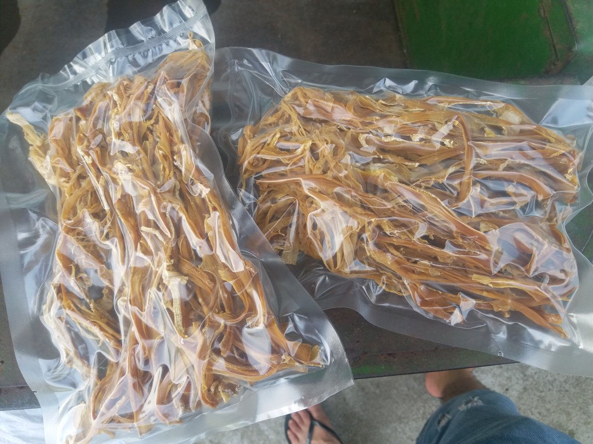 袋装竹笋丝开袋分类示意图