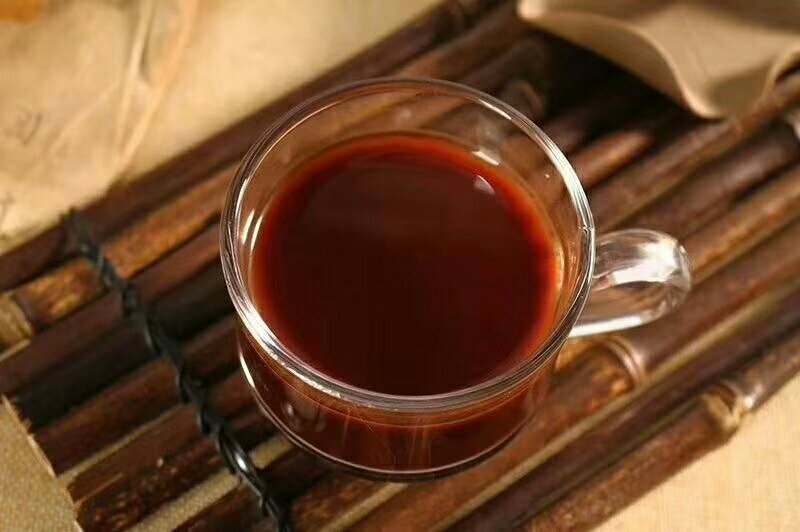 赤灵芝粉冲泡过程示意图