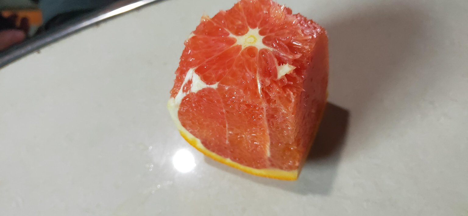 脐橙果肉切面特写图