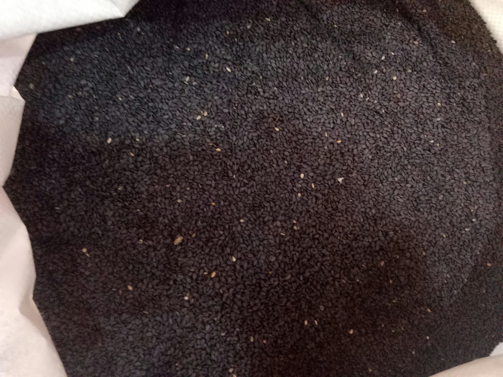 乌黑乌黑的芝麻用于烘焙的场景