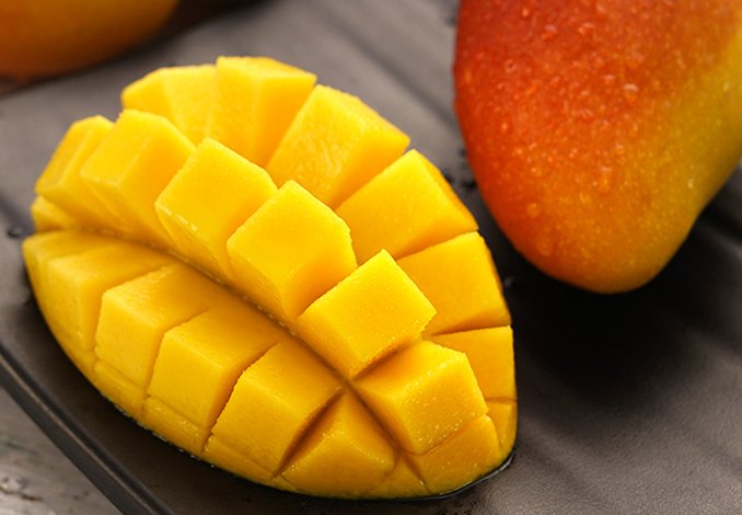 贵妃芒果肉切片展示