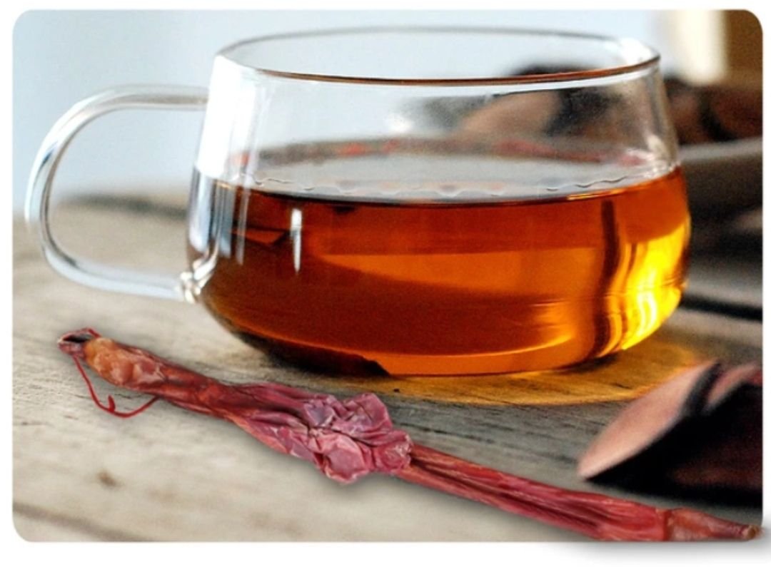 鹿茸鹿鞭泡茶成品图