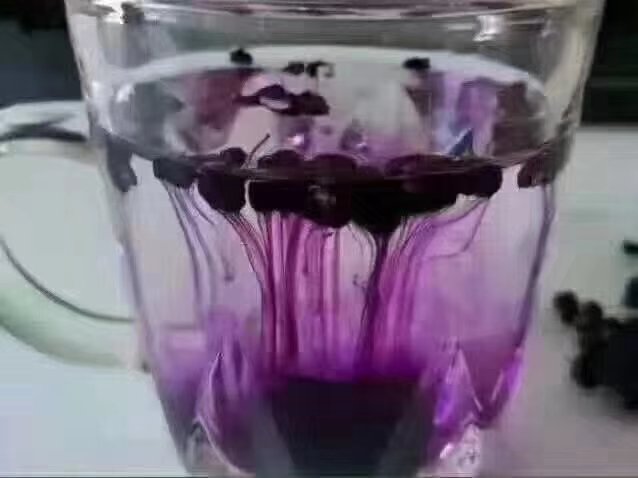 红枸杞与不同水质浸泡实验对比图