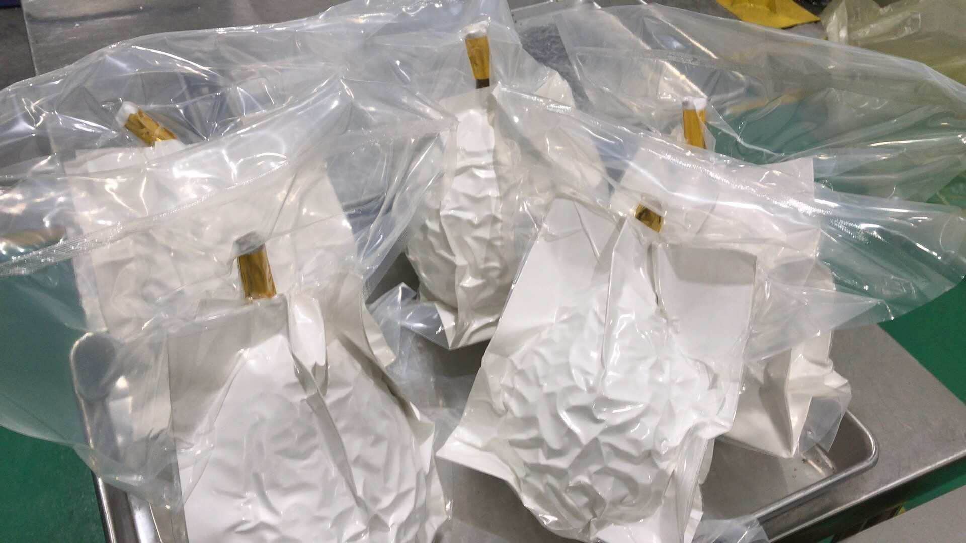 千层山王榴莲猫冷链包装流程