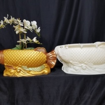 欧式花盆模具，花卉金龙鱼，水泥