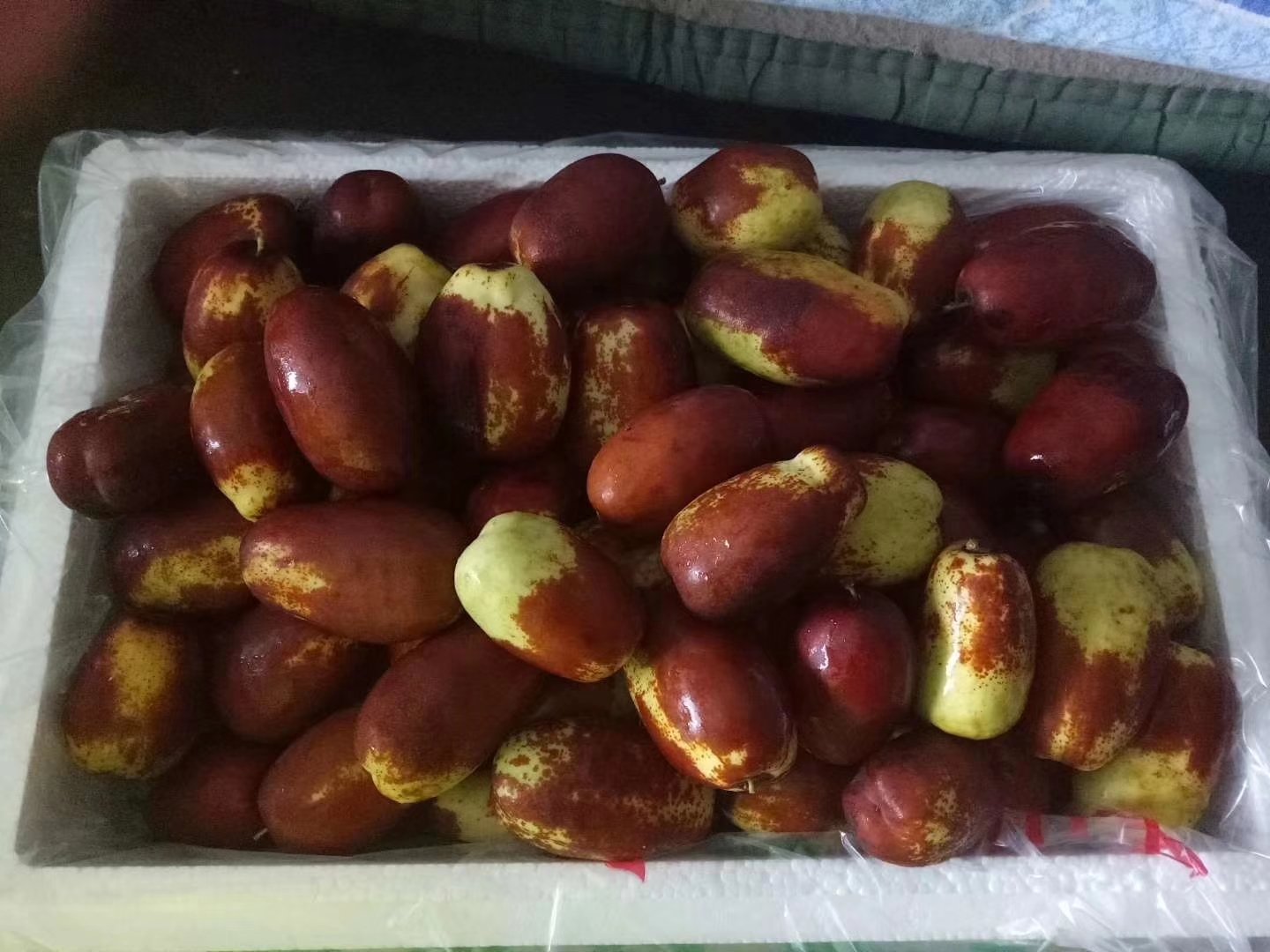 煮熟的长枣特写