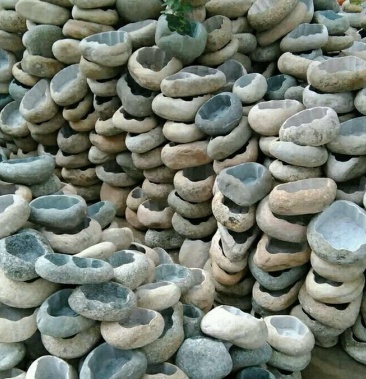 天然鹅卵石花盆石头花盆高档植物用盆水培盆栽家具办公室摆件