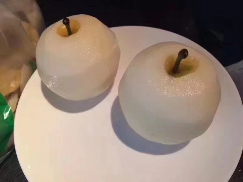 水晶梨切片展示果肉