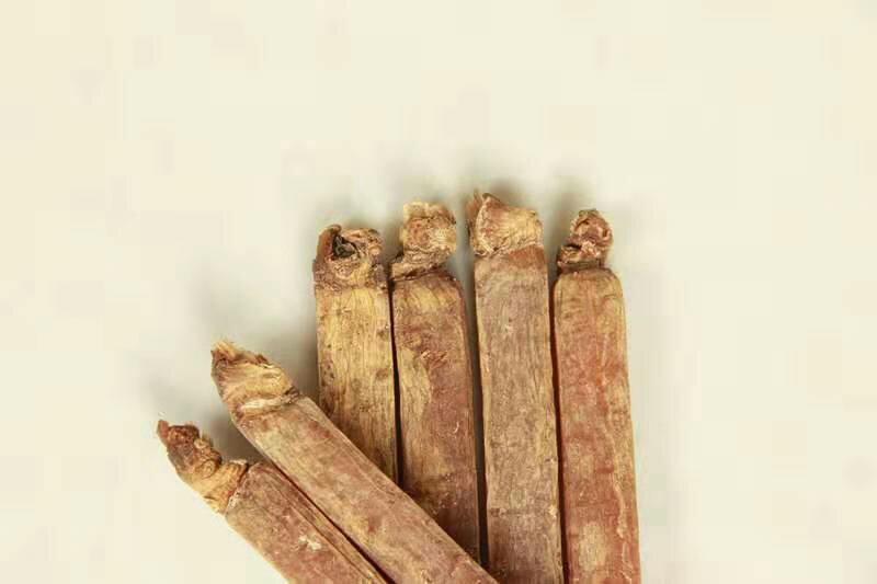 高丽参根部特写,展示其完整的形态与质地 高丽参根部特写