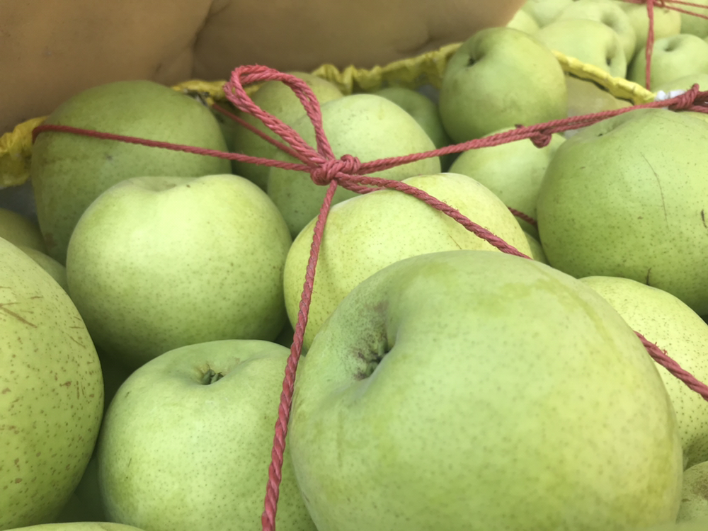 现代化金花梨加工车间内景,一条自动化传送带正在运行,金花梨依次通过光学分选机进行糖度和外观检测,机械臂按等级自动分流入不同通道,后续工人进行人工复检和纸托装箱,背景可见‘绿色有机’‘出口备案’等标识牌 金花梨分级包装生产线