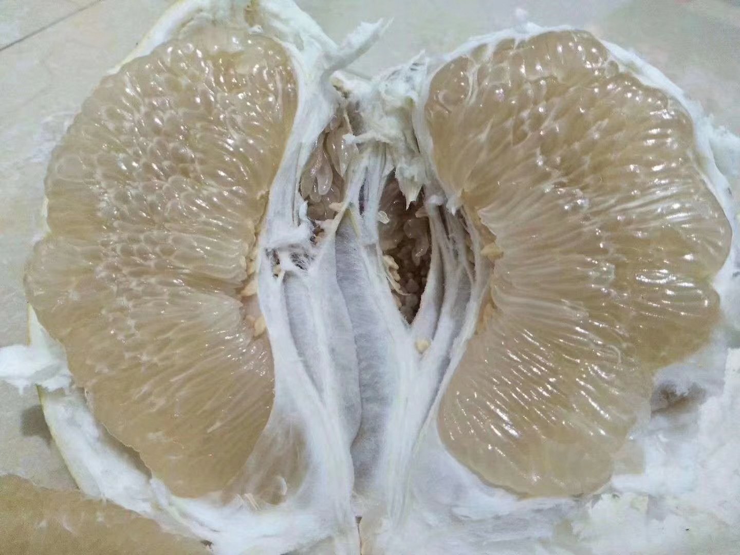 琯溪蜜柚果实质地特写