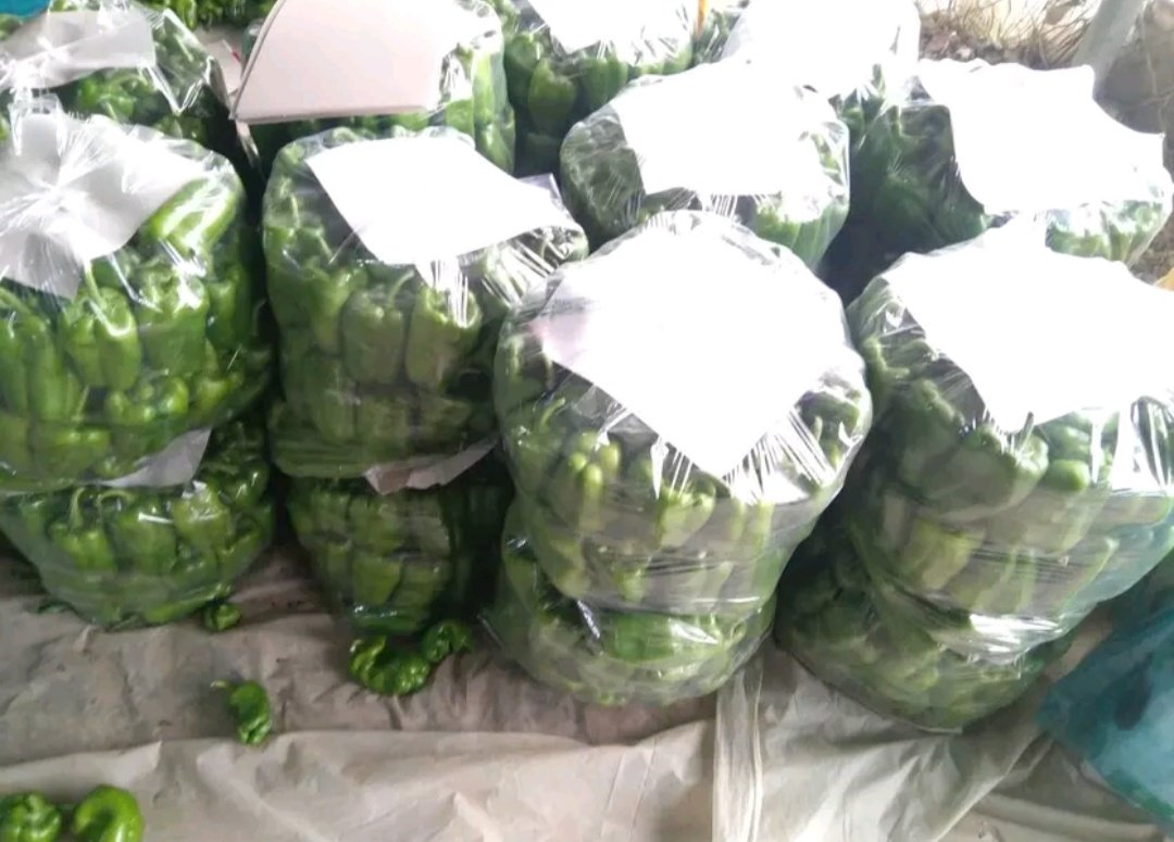 展示圆叶椒在农贸市场或超市的销售场景 圆叶椒市场销售场景