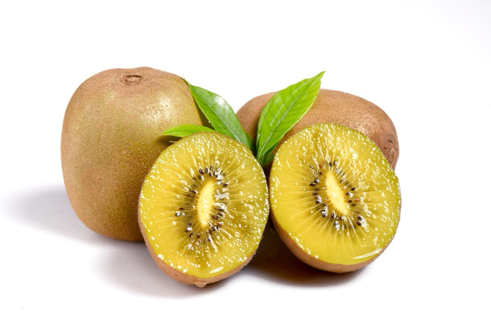 黄心猕猴桃切开特写