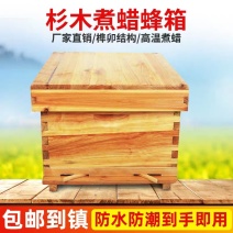 煮蜡标准中蜂蜂箱蜂巢箱全套杉木十框蜜蜂箱平箱