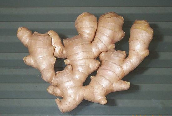 老姜切片微观质感图:高分辨率特写展示陈化充分的老姜断面结构,包括致密纤维网络、低含水量导致的轻微收缩弧度,以及分布自然的挥发油结晶亮点 老姜切片特写:多片厚约2mm的干爽老姜横切片平铺于粗陶盘上,表面纹理清晰、边缘微翘,断面呈均匀淡金黄色,可见放射状纤维束与少量结晶状姜油点,背景虚化呈现木质料理台质感