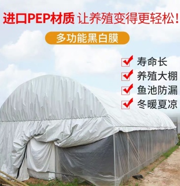 进口黑白养鸡养殖大棚膜隔热反光降温青储防水大棚膜食用菌菇