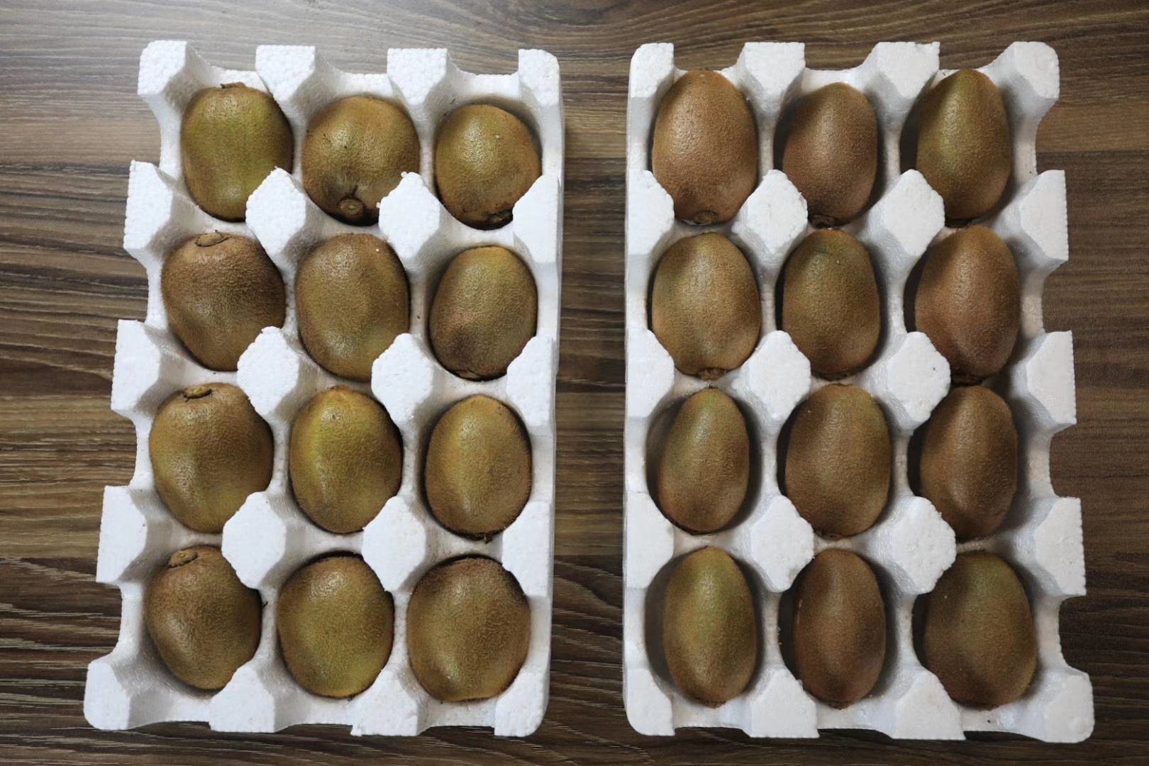 长形绿色猕猴桃特写