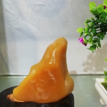 高凉彩玉碧玺猪肉石黄蜡石黄龙玉彩玉彩蜡画面石造型石奇石摆