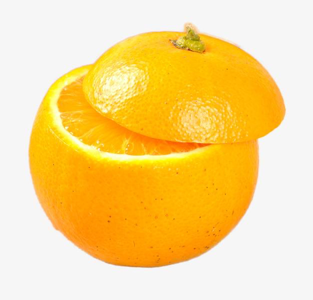 冰糖橙果肉切开特写