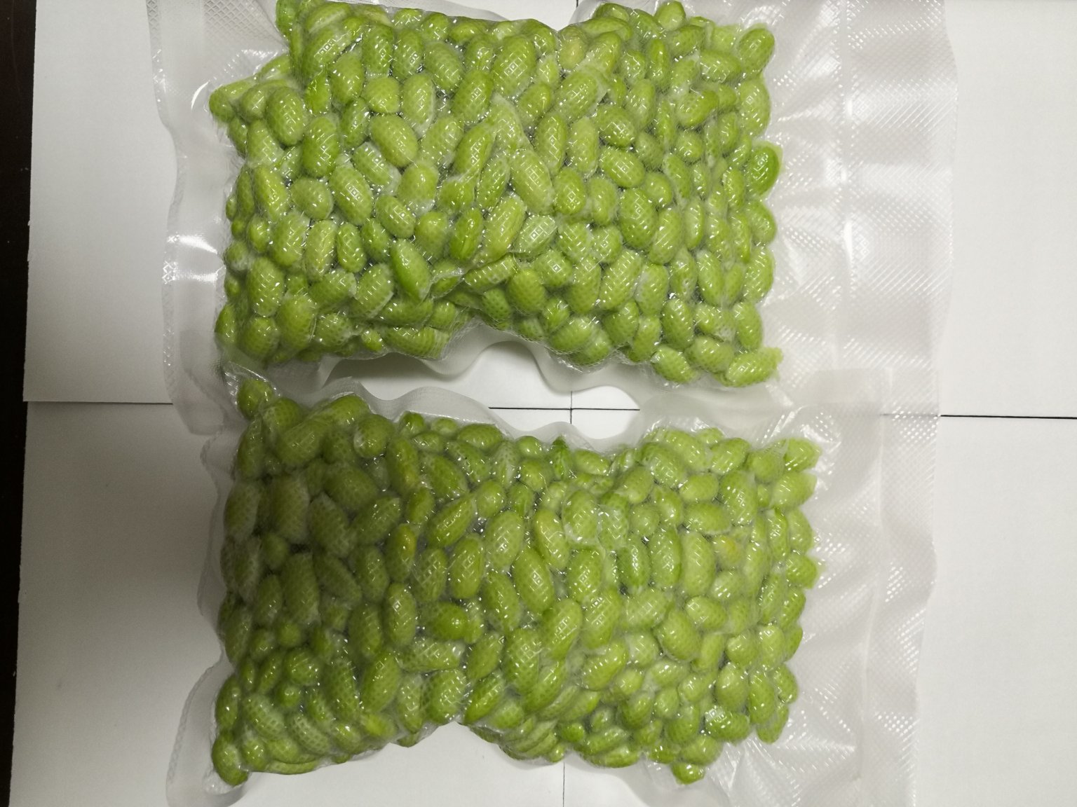 鲜毛豆肉保存对比图