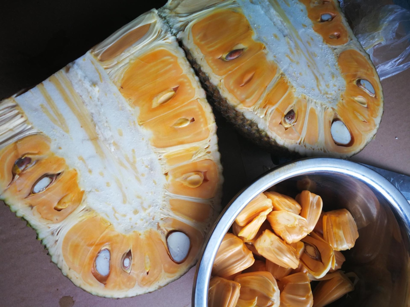 神湾菠萝果肉特写图