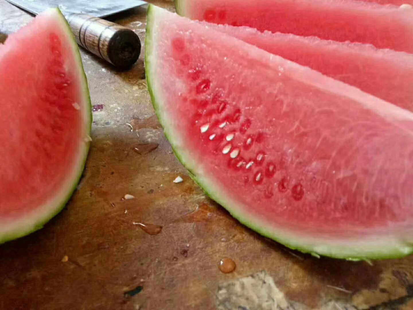 无籽西瓜切面特写